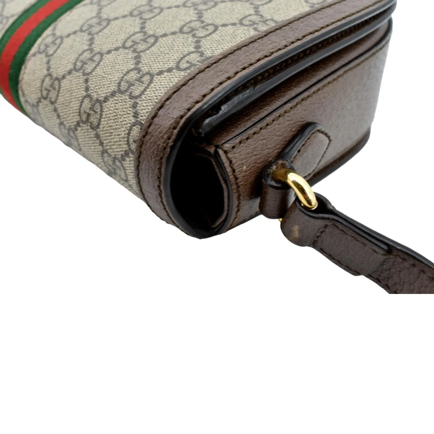 GUCCI Ophidia GG Supreme Canvas Crossbody Bag Beige 601044