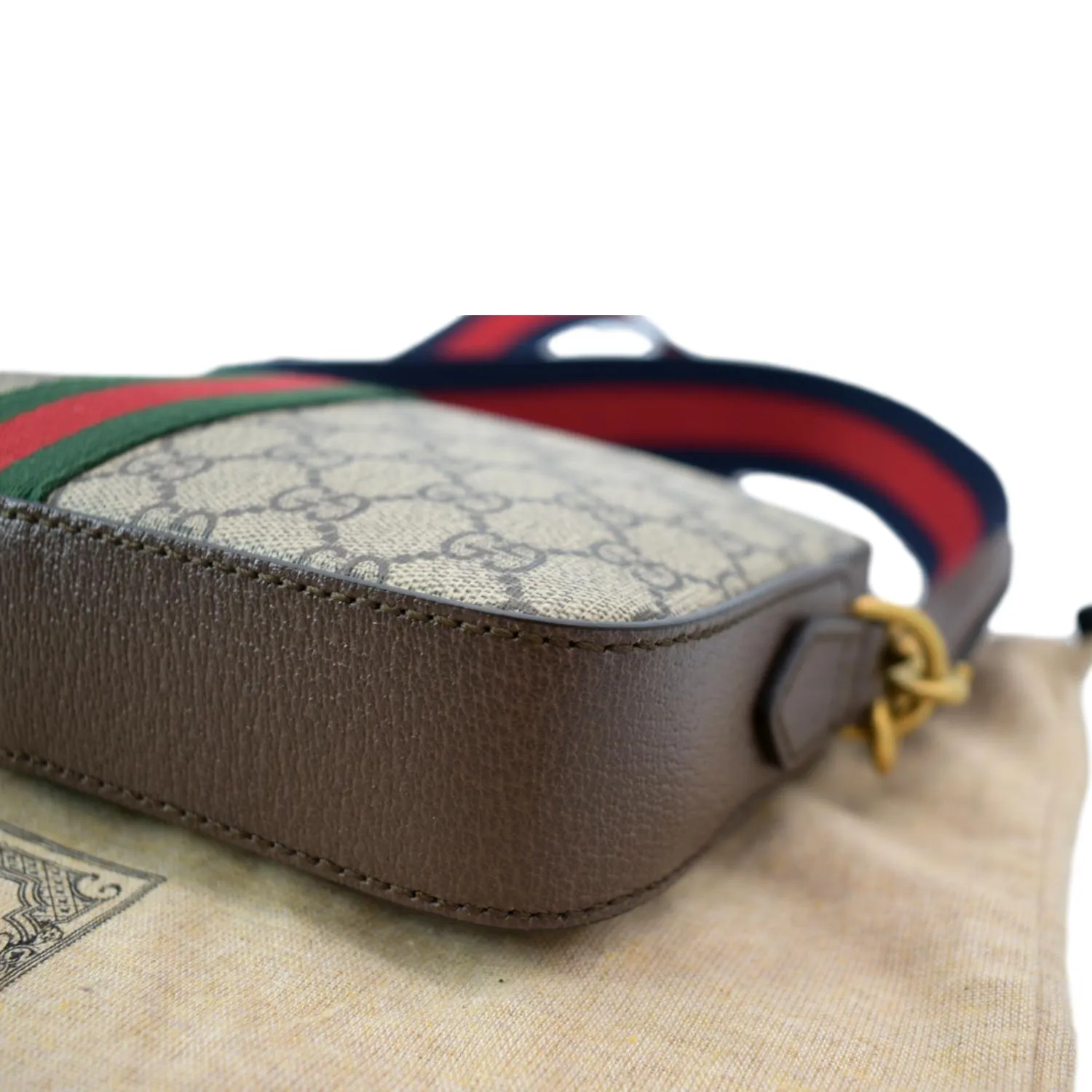 GUCCI Ophidia GG Supreme Canvas Crossbody Bag Beige 699439