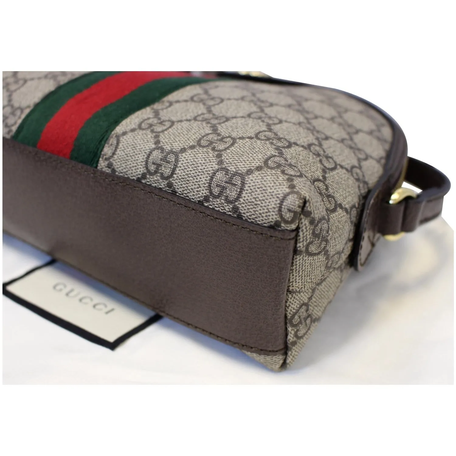 GUCCI Ophidia GG Supreme Canvas Small Shoulder Bag Beige 499621