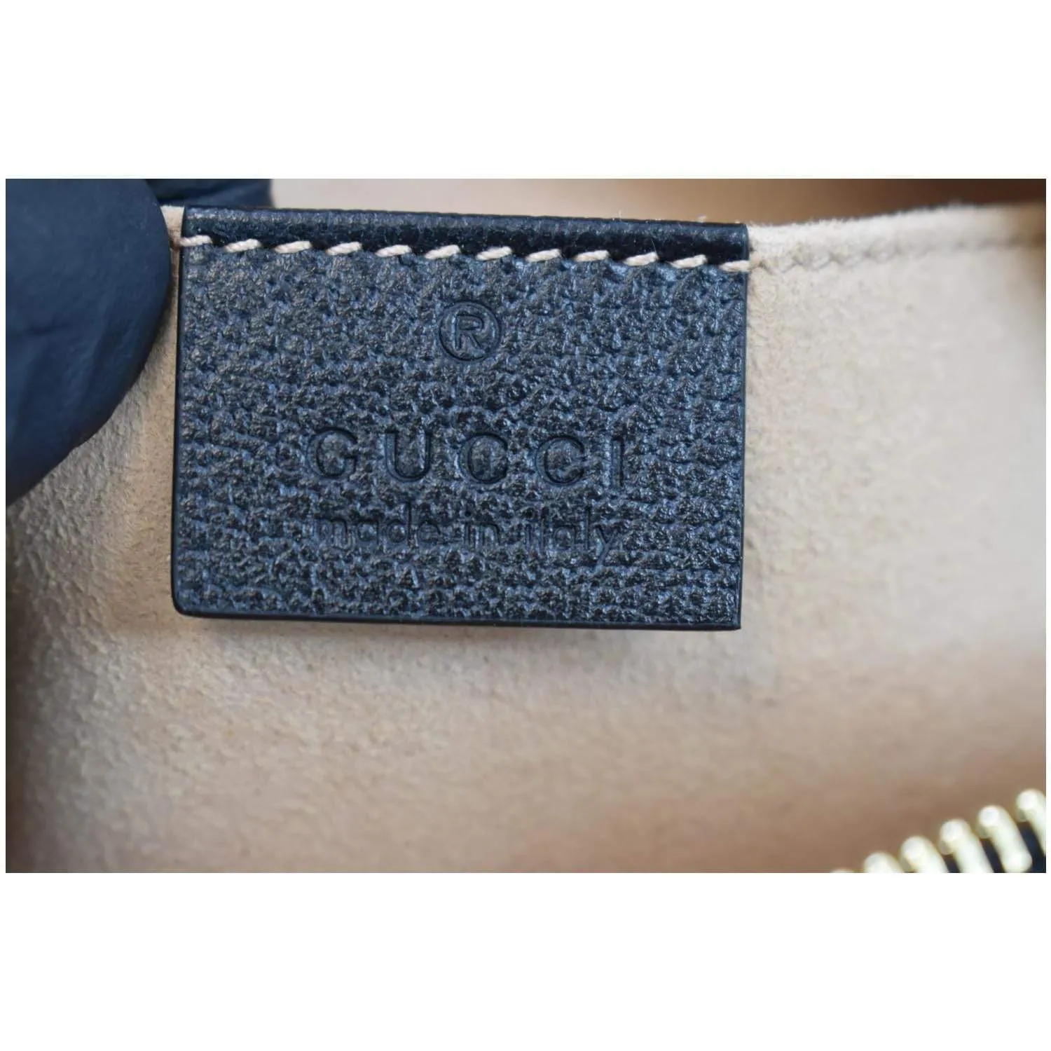 GUCCI Ophidia Mini GG Web Leather Crossbody Bag Black 517350