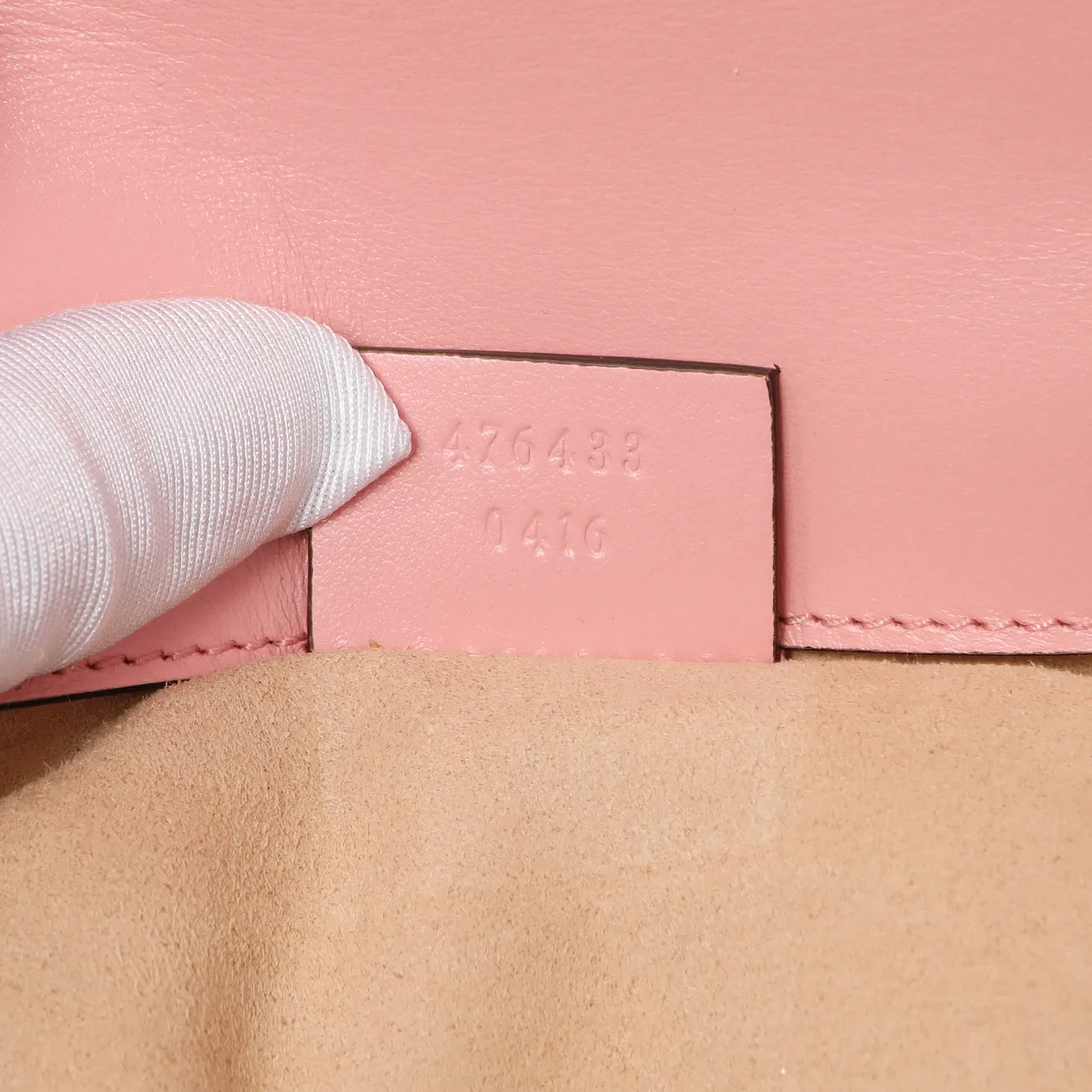 Gucci Pink Calfskin Matelasse Super Mini GG Marmont