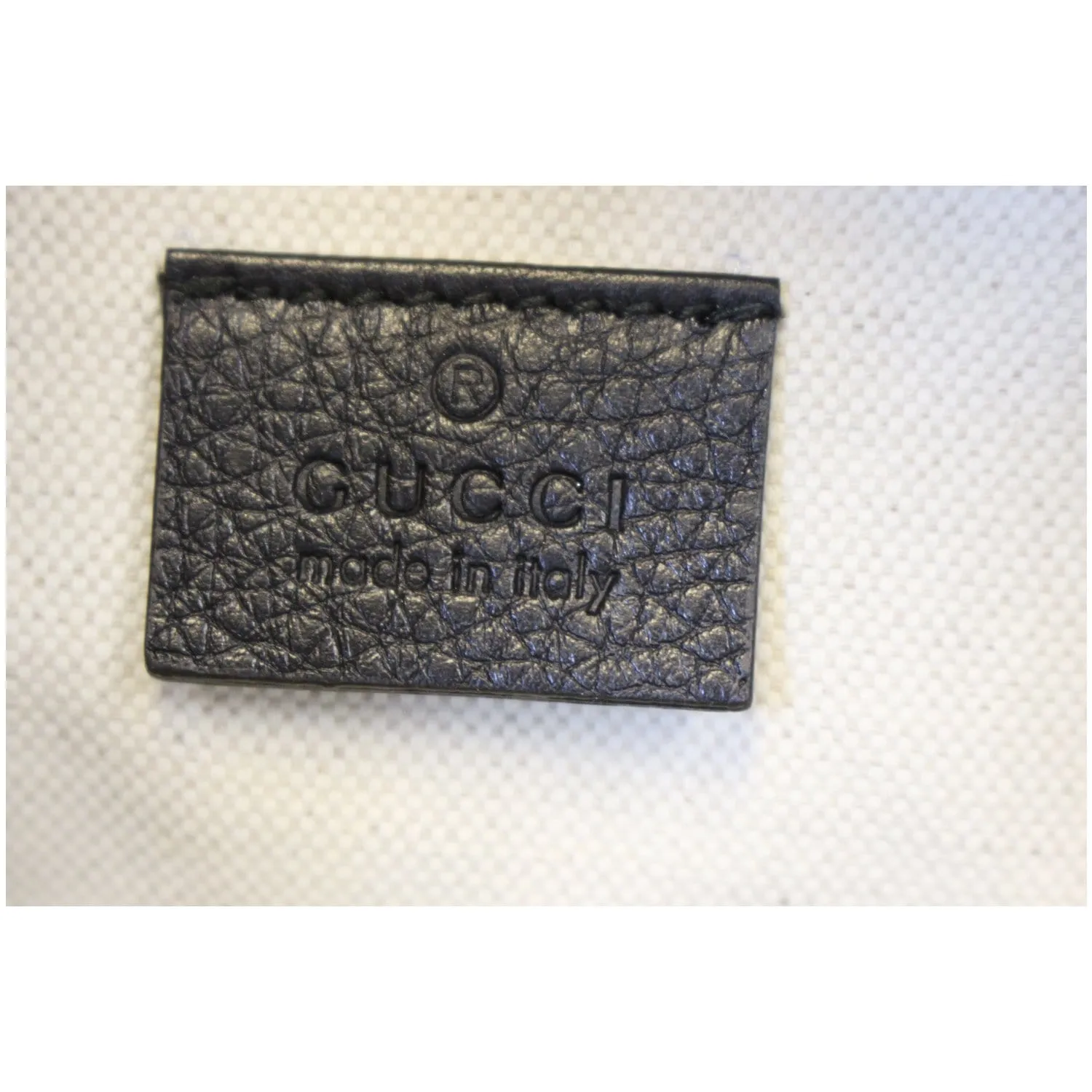 GUCCI Print Leather Black Belt Waist Bum Bag 493869