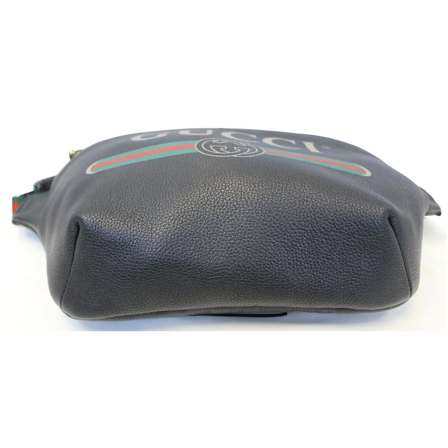 GUCCI Print Leather Black Belt Waist Bum Bag 493869