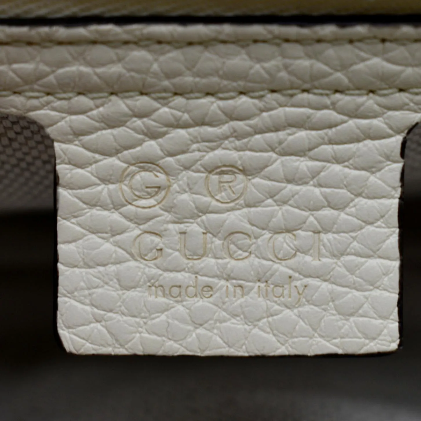 GUCCI Soho GG Flap Leather Chain Shoulder Bag  Ivory 536224