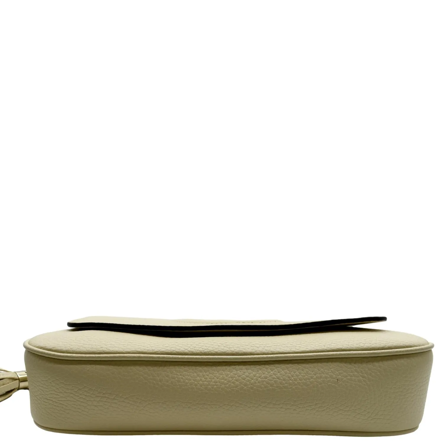GUCCI Soho GG Flap Leather Chain Shoulder Bag  Ivory 536224