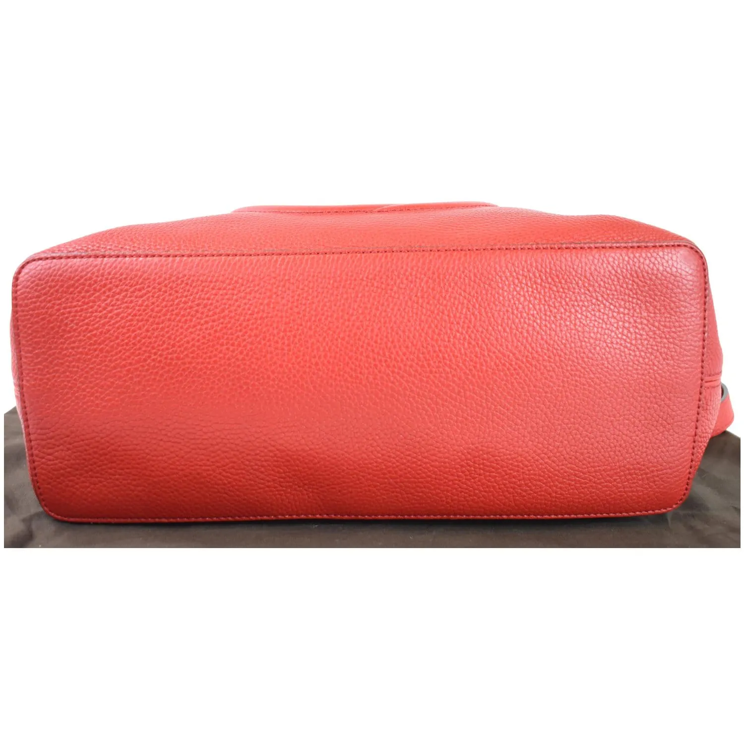 GUCCI Soho Large Pebbled Leather Hobo Shoulder Bag Red 536194
