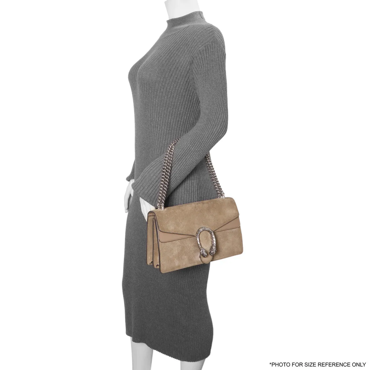 Gucci Taupe Suede Small Dionysus Shoulder Bag