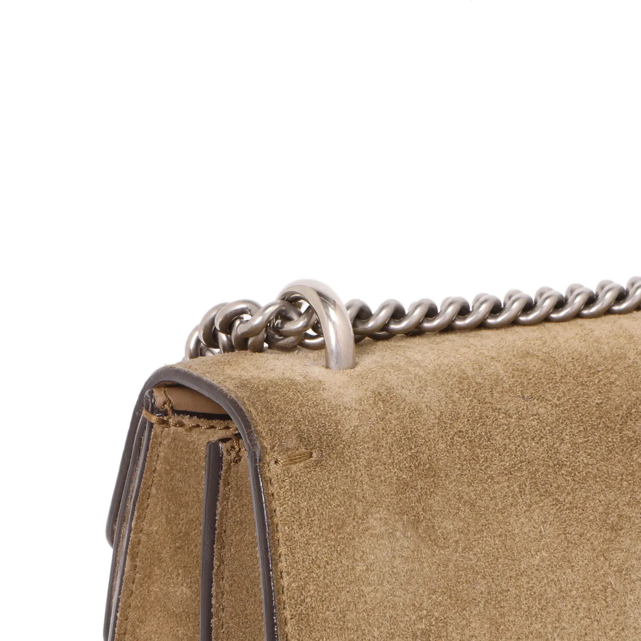 Gucci Taupe Suede Small Dionysus Shoulder Bag
