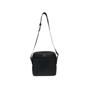 Guess Men's Black Polyurethane Shoulder Bag
