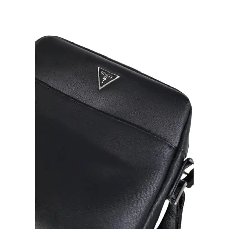 Guess Men's Black Polyurethane Shoulder Bag