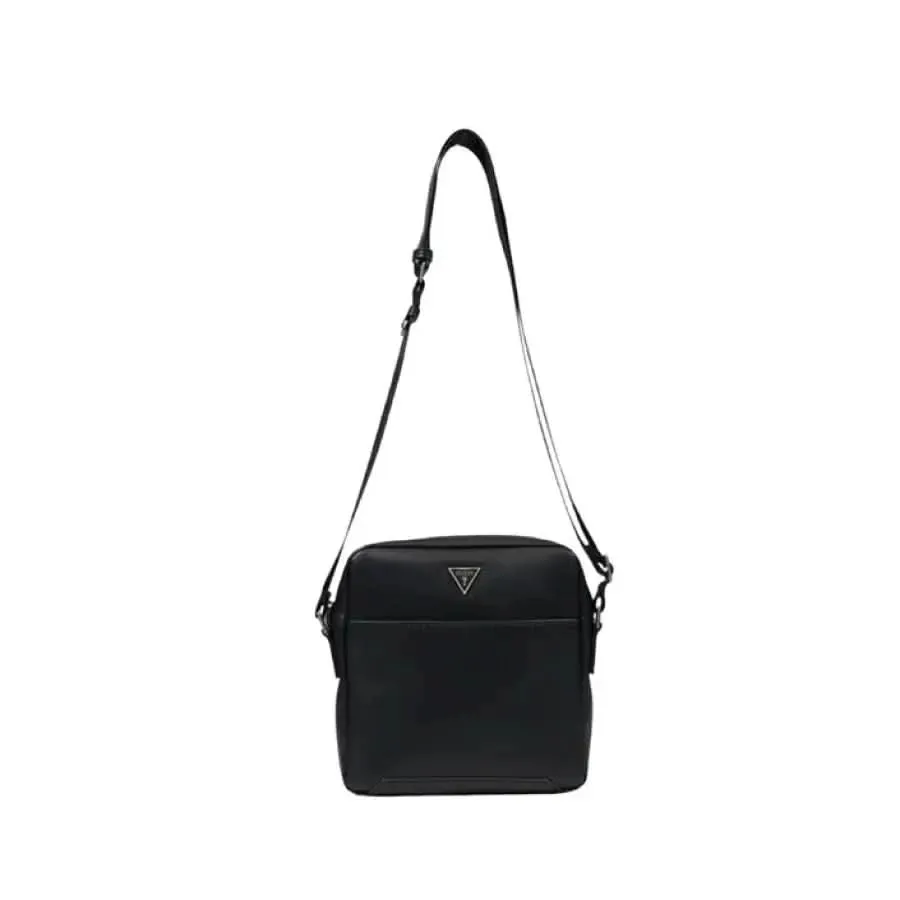 Guess Men's Black Polyurethane Shoulder Bag