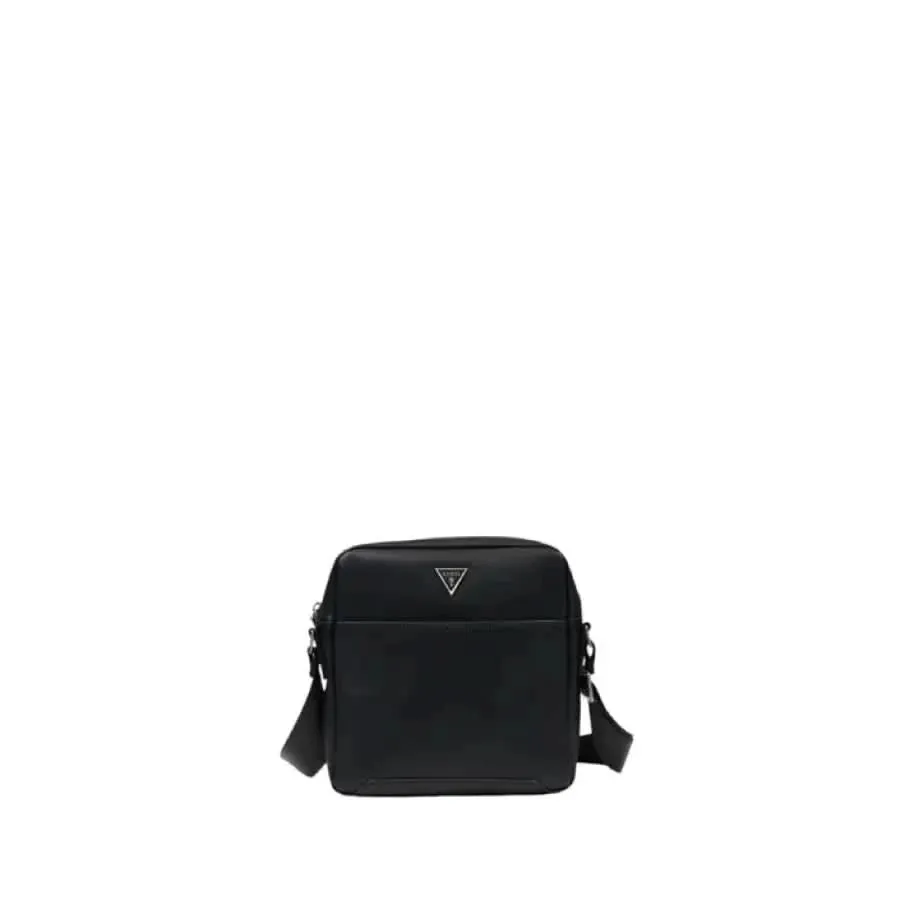 Guess Men's Black Polyurethane Shoulder Bag
