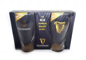 Guinness - Embossed Pint Glass Pack (2-Pack)