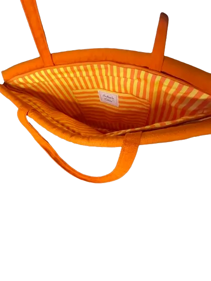 Handbags By Catherine Orange Half Moon Bag