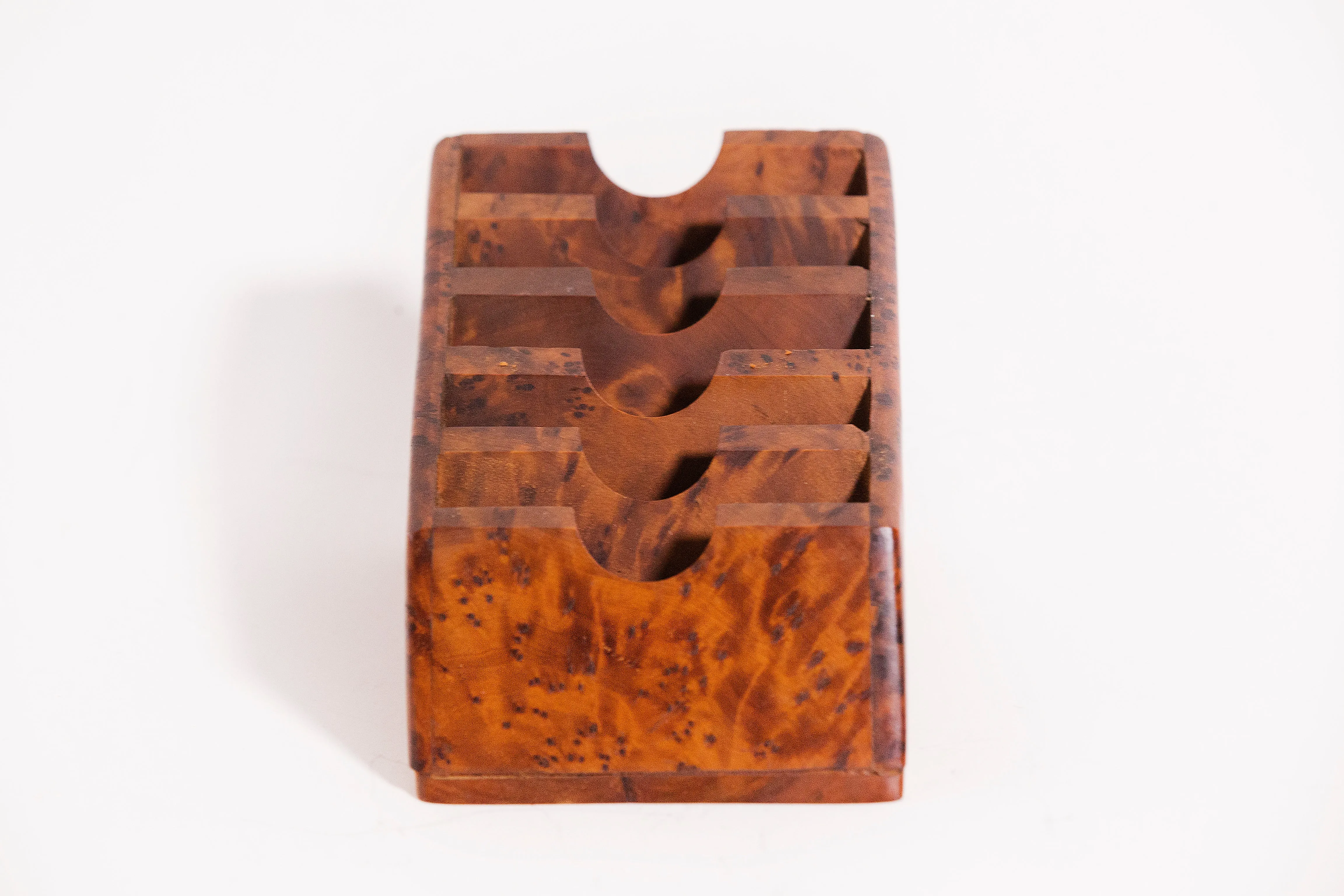 Handcrafted Moroccan Thuya Wood Card Holder