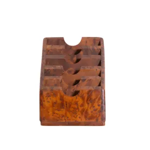 Handcrafted Moroccan Thuya Wood Card Holder