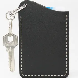 HANDMADE LEATHER CUTE Women CARD Holder Keychain PERSONALIZED MONOGRAMMED GIFT CUSTOM Wallet Card Holder keyring