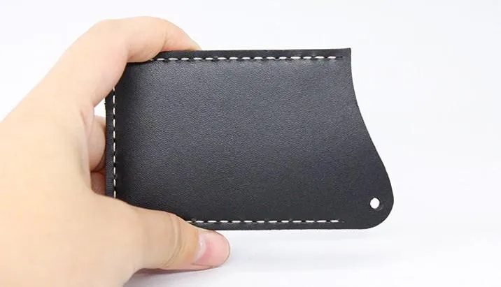 HANDMADE LEATHER CUTE Women CARD Holder Keychain PERSONALIZED MONOGRAMMED GIFT CUSTOM Wallet Card Holder keyring