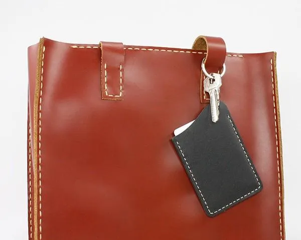 HANDMADE LEATHER CUTE Women CARD Holder Keychain PERSONALIZED MONOGRAMMED GIFT CUSTOM Wallet Card Holder keyring