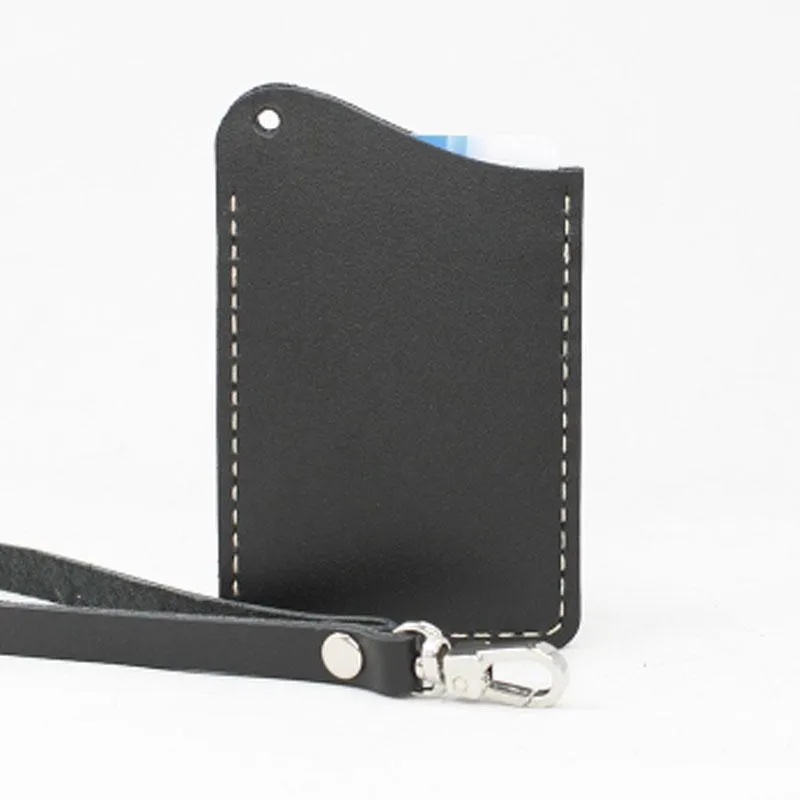 HANDMADE LEATHER CUTE Women CARD Holder Keychain PERSONALIZED MONOGRAMMED GIFT CUSTOM Wallet Card Holder keyring