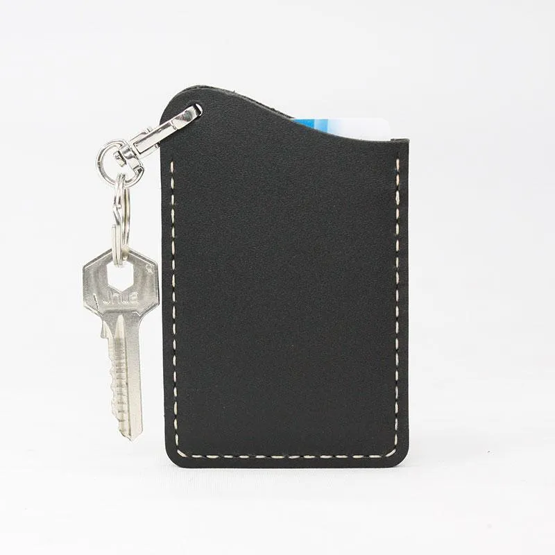 HANDMADE LEATHER CUTE Women CARD Holder Keychain PERSONALIZED MONOGRAMMED GIFT CUSTOM Wallet Card Holder keyring