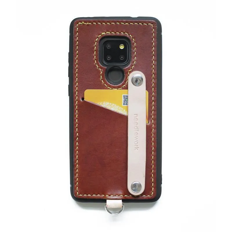 Handmade Red Leather Huawei Mate 20 X Case with Card Holder CONTRAST COLOR Huawei Mate 20 X Leather Case