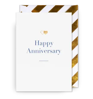 Happy Anniversary Gold Hearts