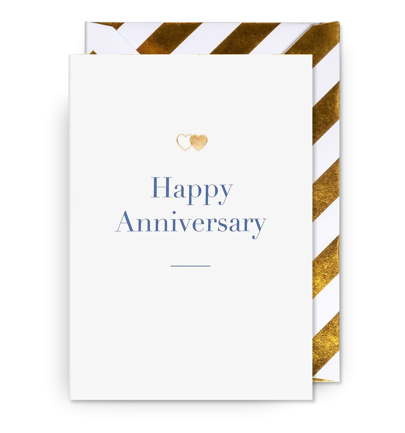 Happy Anniversary Gold Hearts