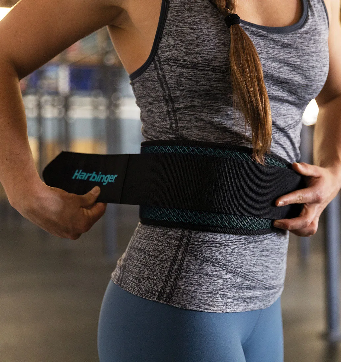 Harbinger Women's 4.5" HexCore Weight Lifting Belt - Light Blue