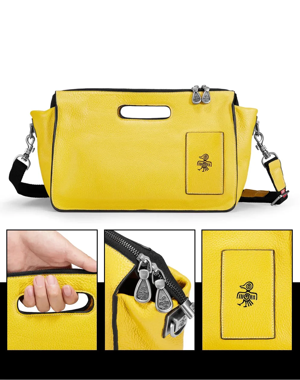 Havana Leather Handbag Clutch Bag Crossbody Bag for Women - One Size