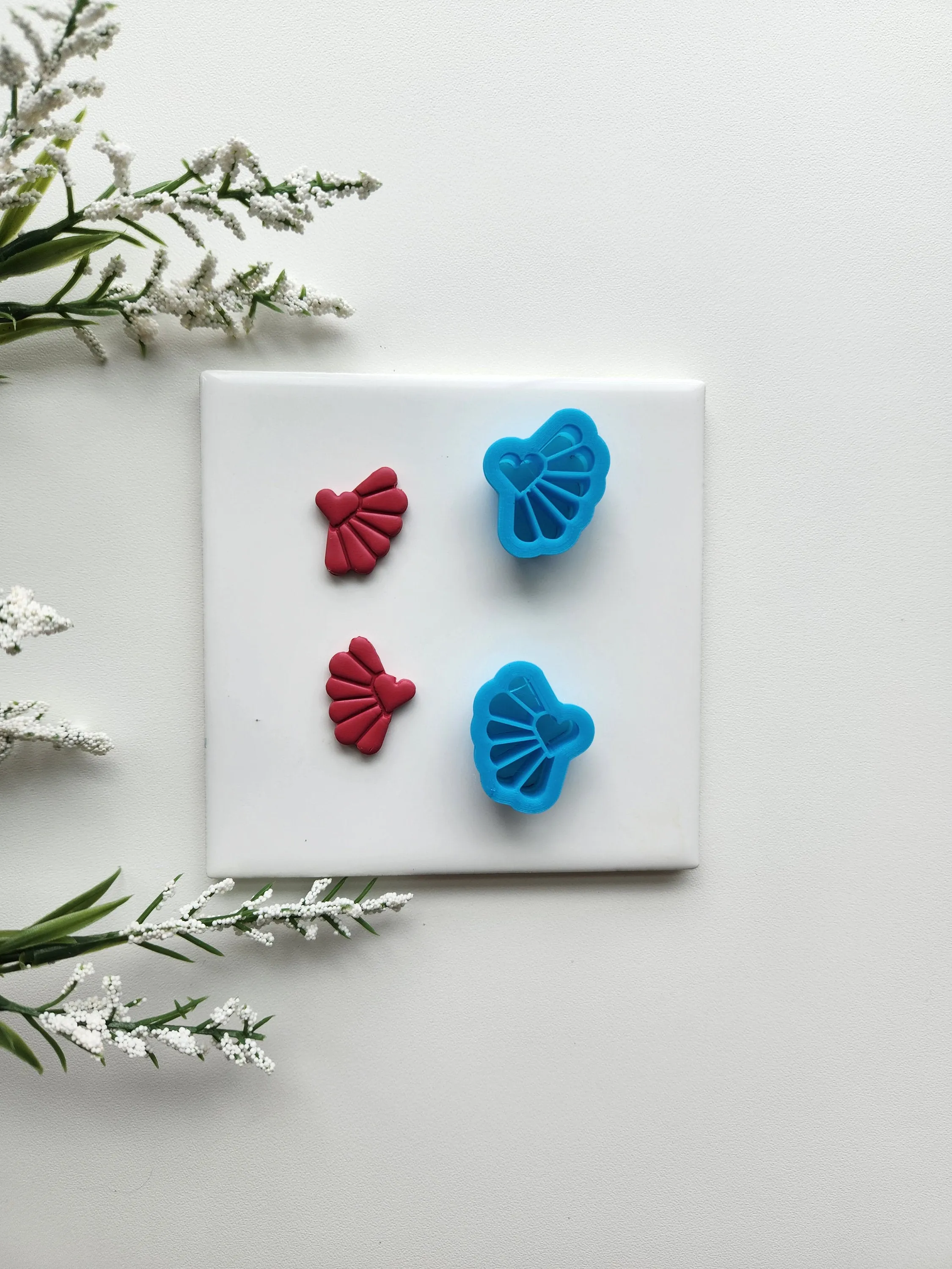 Heart Fan Set | Valentine Clay Cutter