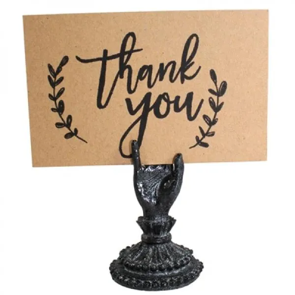 Helping Hand Photo/Card Holder - Antiqued Metal