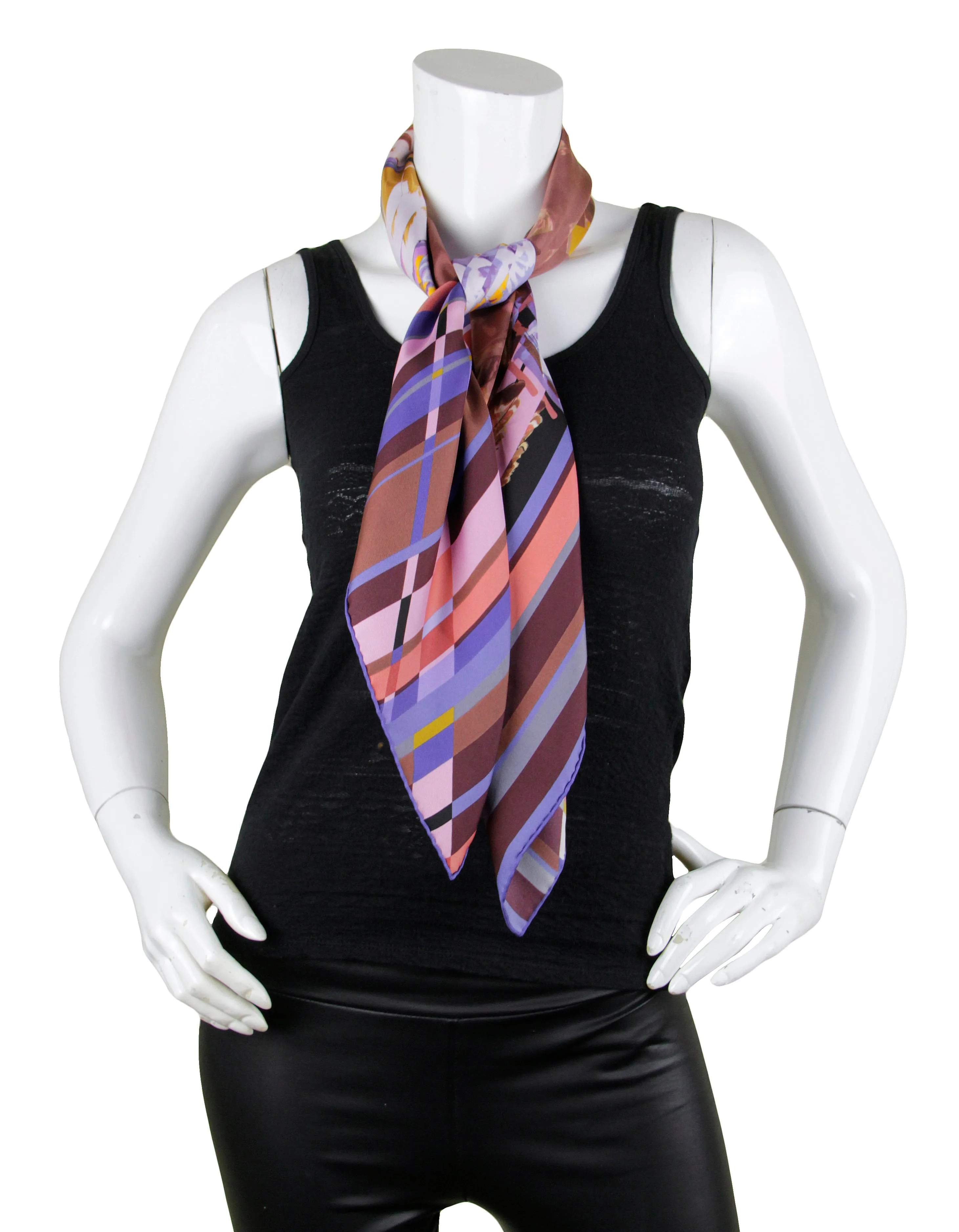 Hermes Multicolor Photo Finish 90cm Silk Scarf
