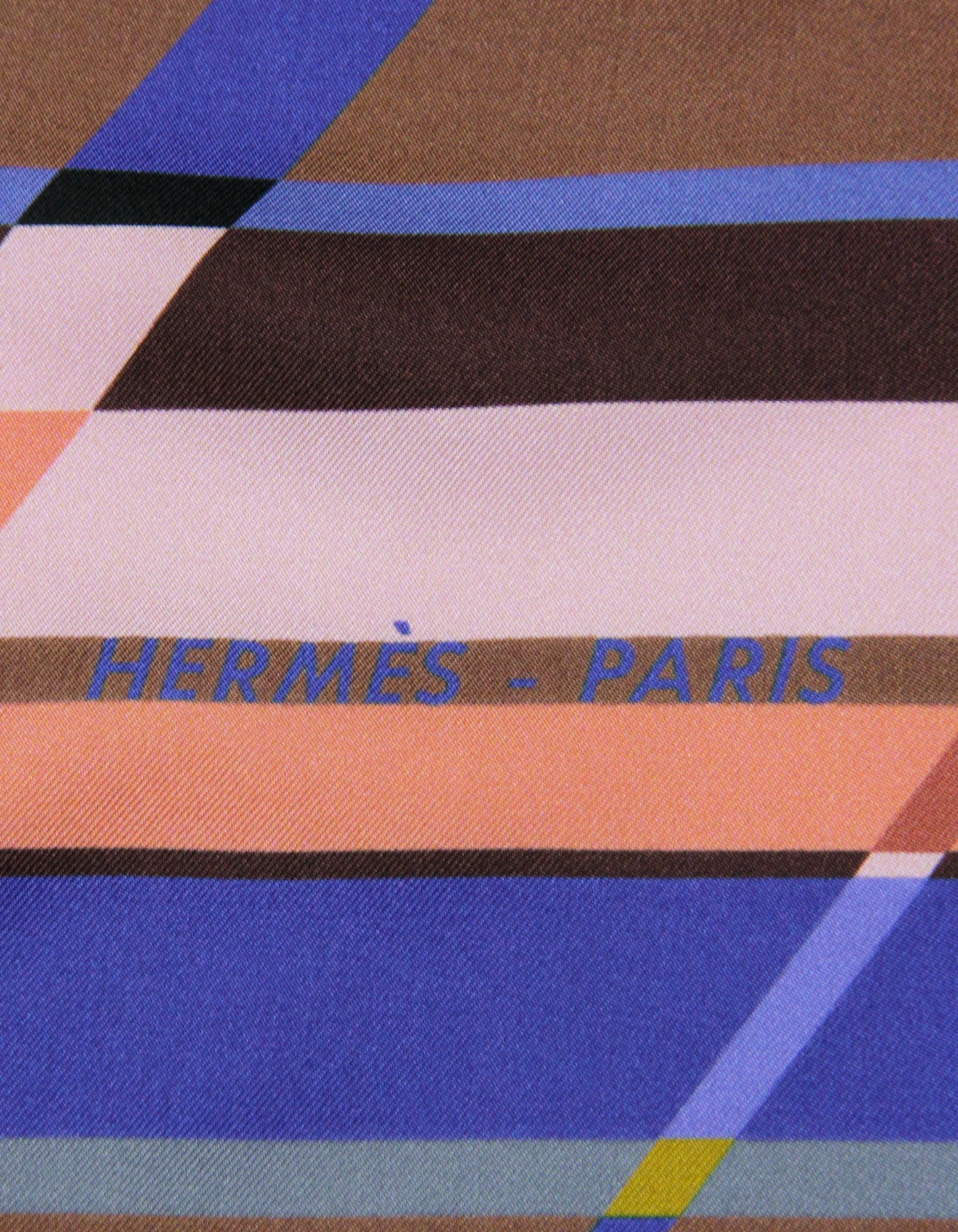 Hermes Multicolor Photo Finish 90cm Silk Scarf