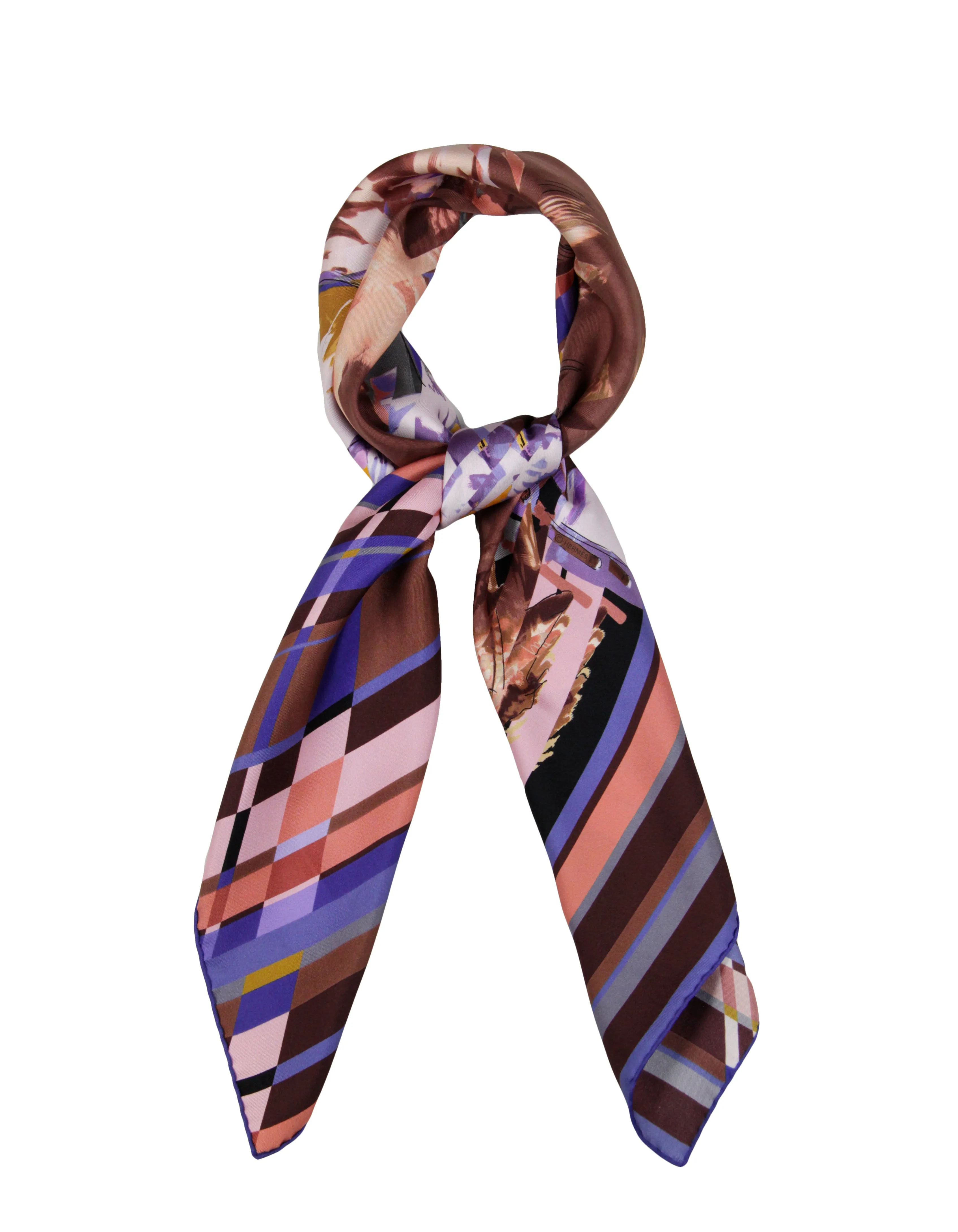 Hermes Multicolor Photo Finish 90cm Silk Scarf