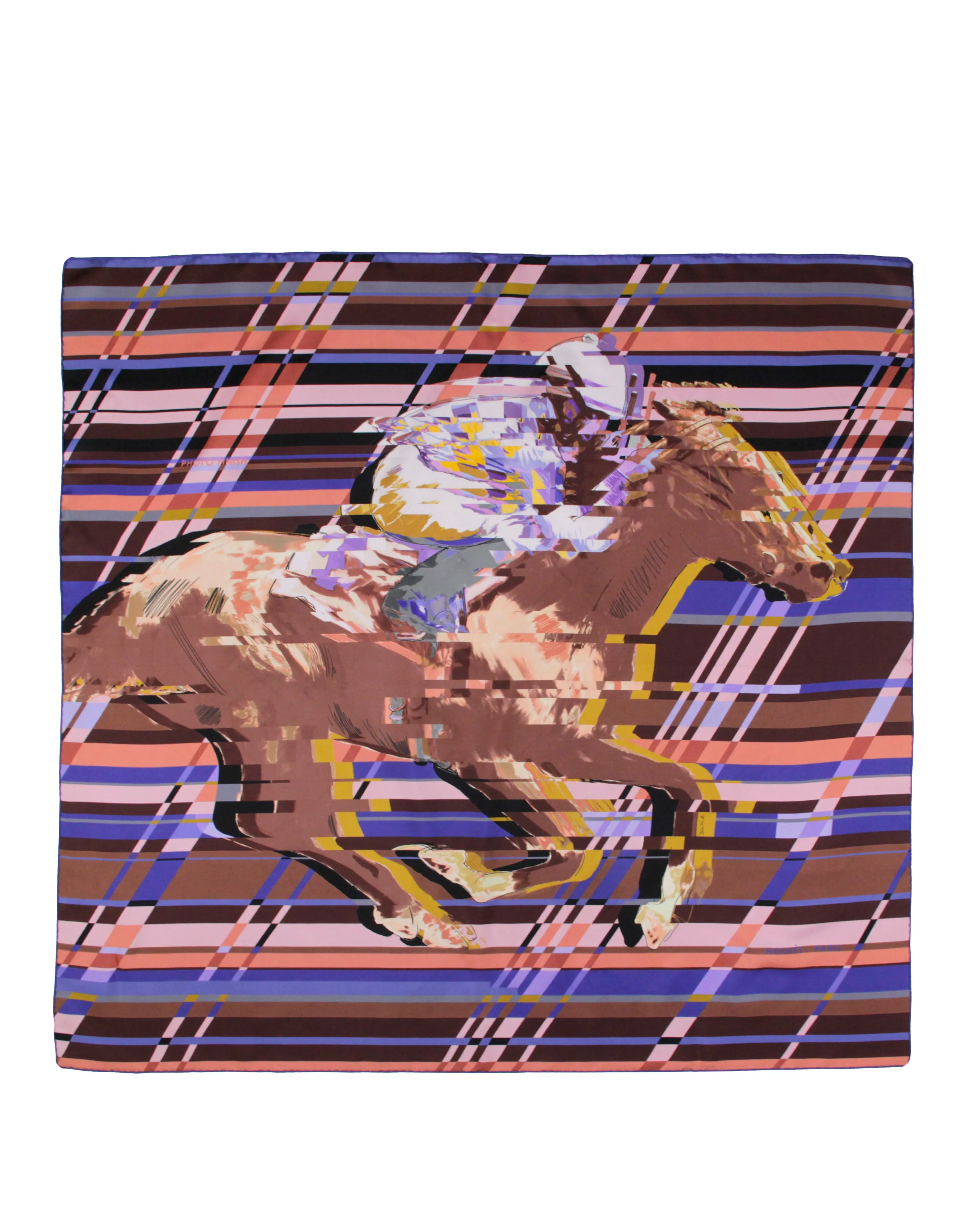 Hermes Multicolor Photo Finish 90cm Silk Scarf