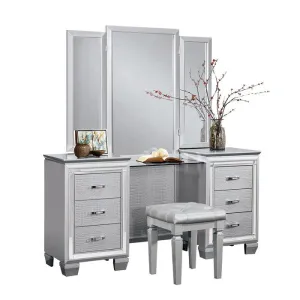 Homelegance Allura Vanity Dresser with Mirror in Silver 1916-15*