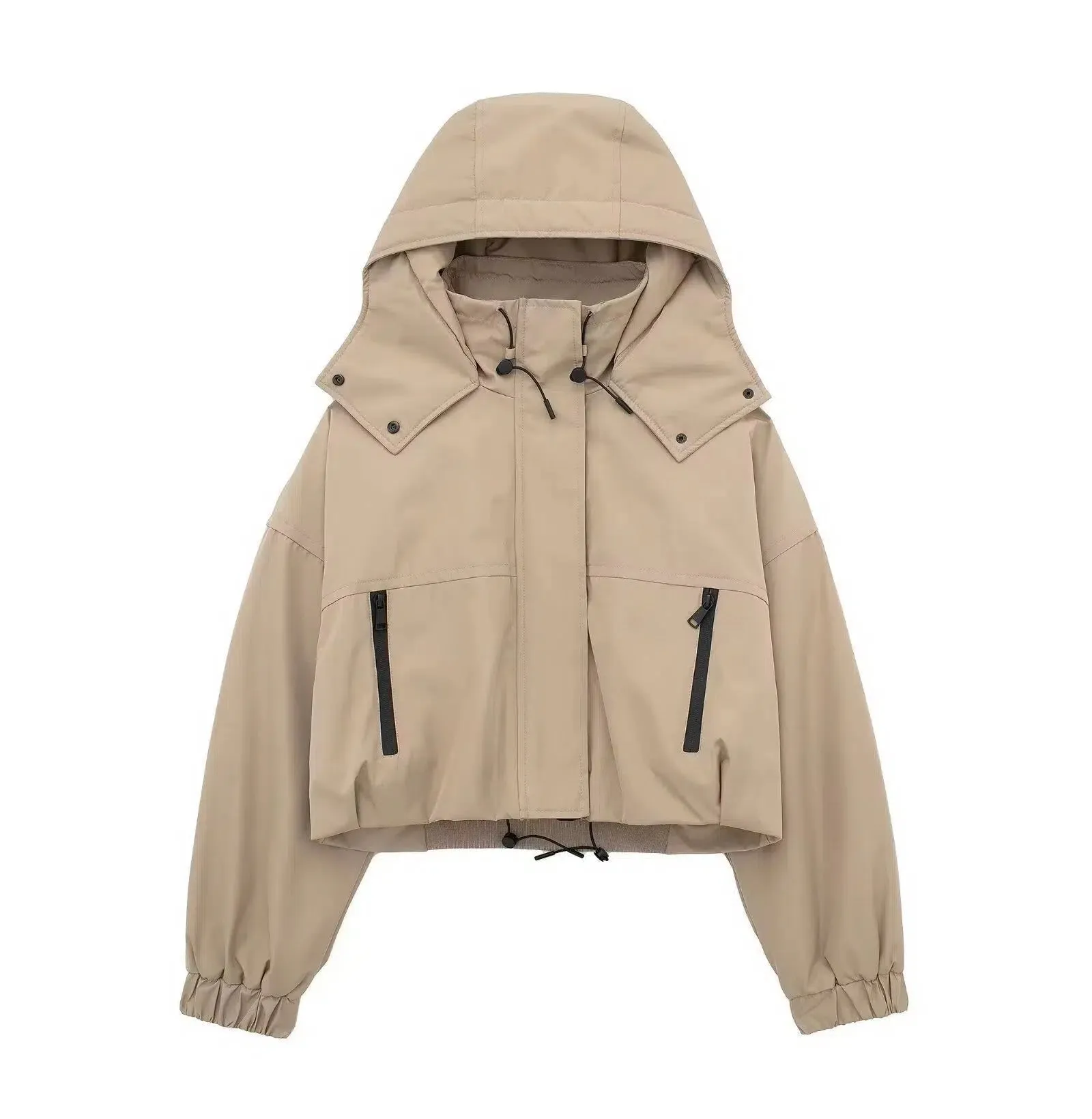 Hooded Pockets Windbreaker