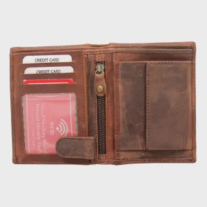 Hot Leathers Bifold Leather Wallet w/RFID