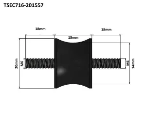Hour Glass Bobbin Mounts Male / Male Threaded