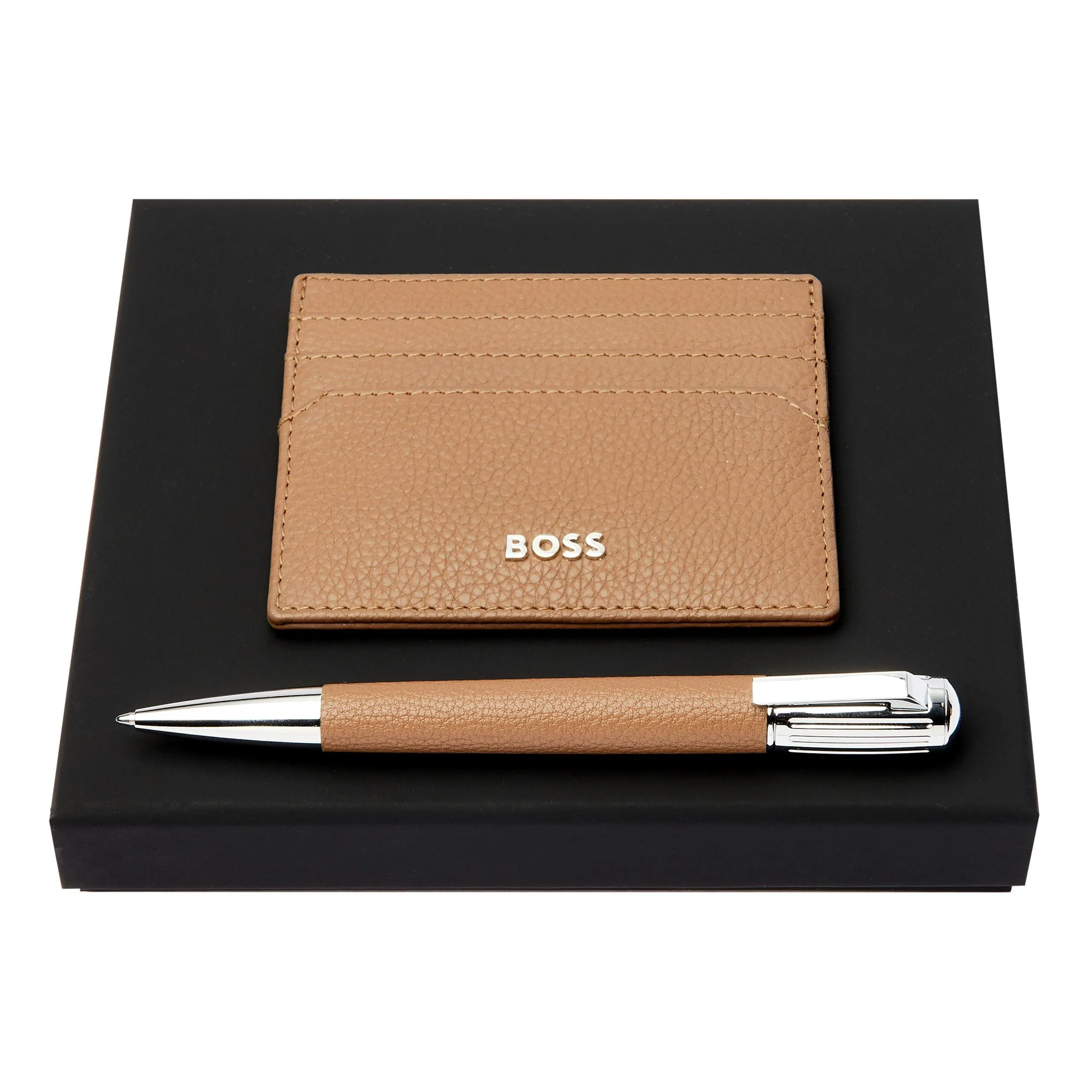 HUGO BOSS HPBC410X - Set HUGO BOSS Camel (ballpoint pen & card holder)