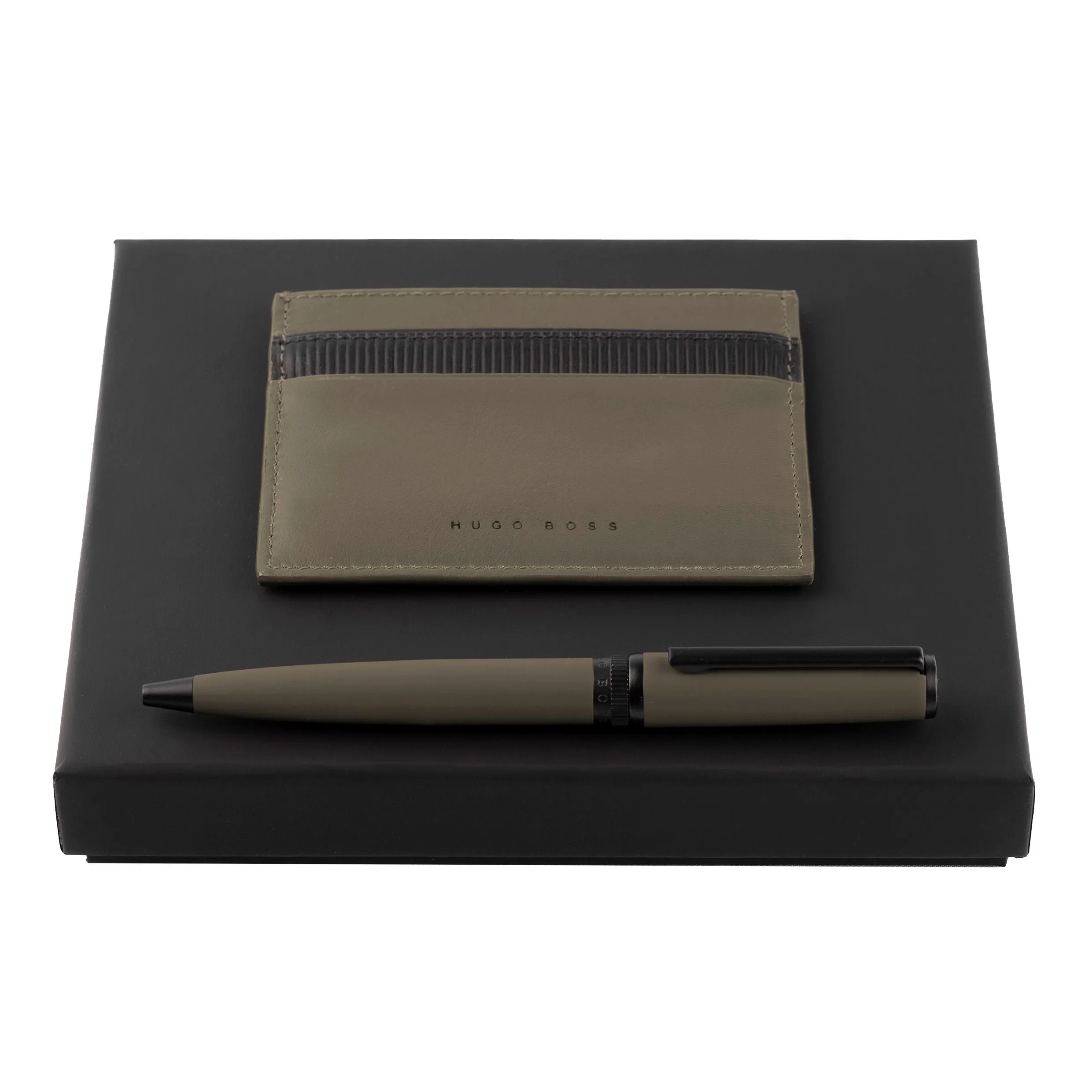 HUGO BOSS HPBC974T-Set HUGO BOSS Khaki (ballpoint pen & card holder)