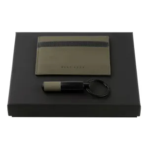 HUGO BOSS HPCK007T-Set HUGO BOSS Khaki (key ring & card holder)