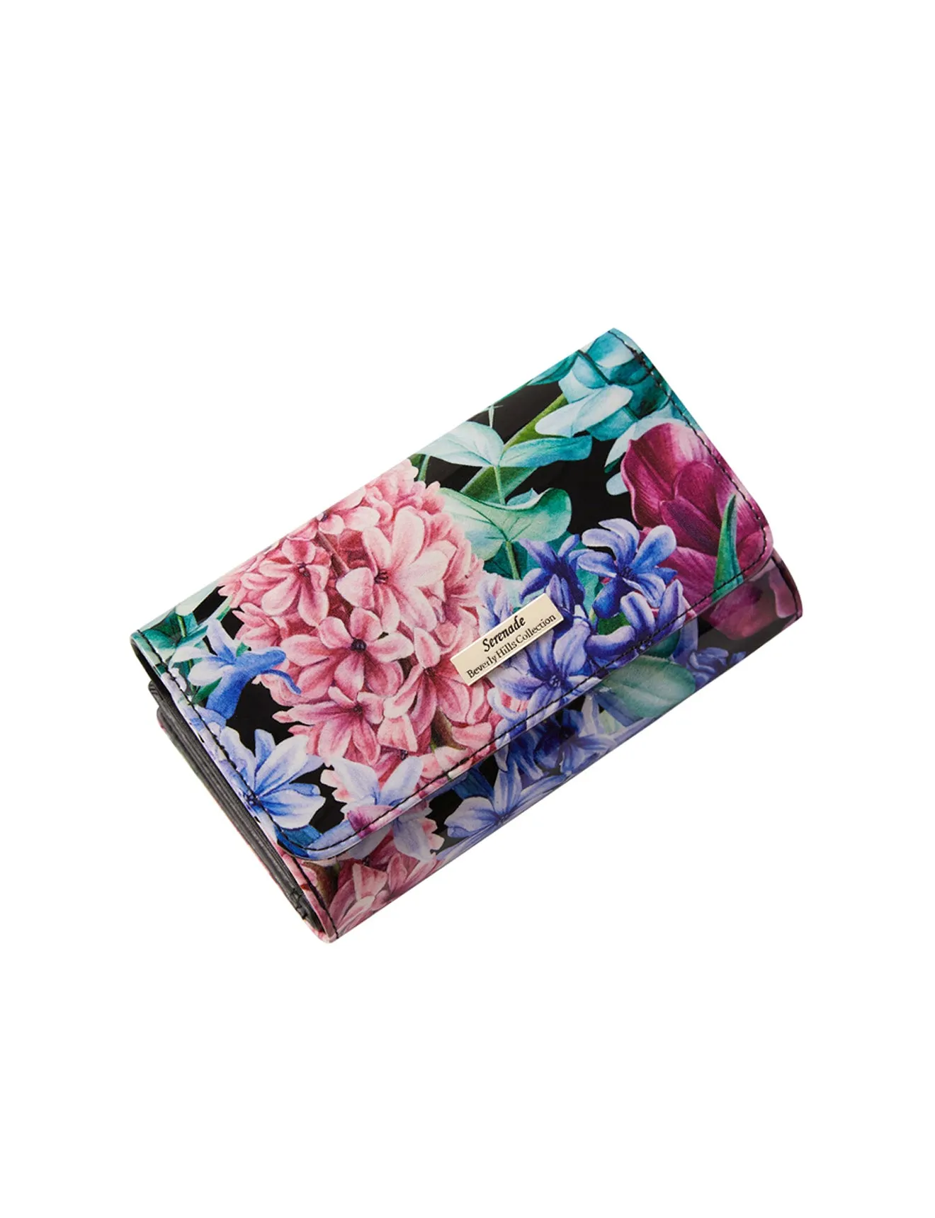 HYACINTH MEDIUM PATENT LEATHER WALLET WITH RFID- WSN3502
