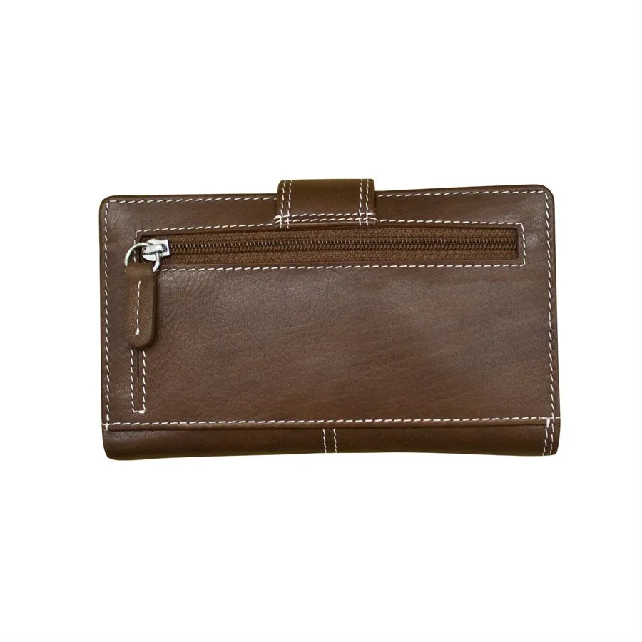 ILI 7826 RUSTIC BROWN MIDI WALLET INTERNATIONAL LEATHER INDUSTRIES