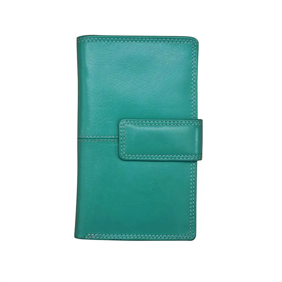 ILI 7826 TURQUOISE MIDI WALLET INTERNATIONAL LEATHER INDUSTRIES