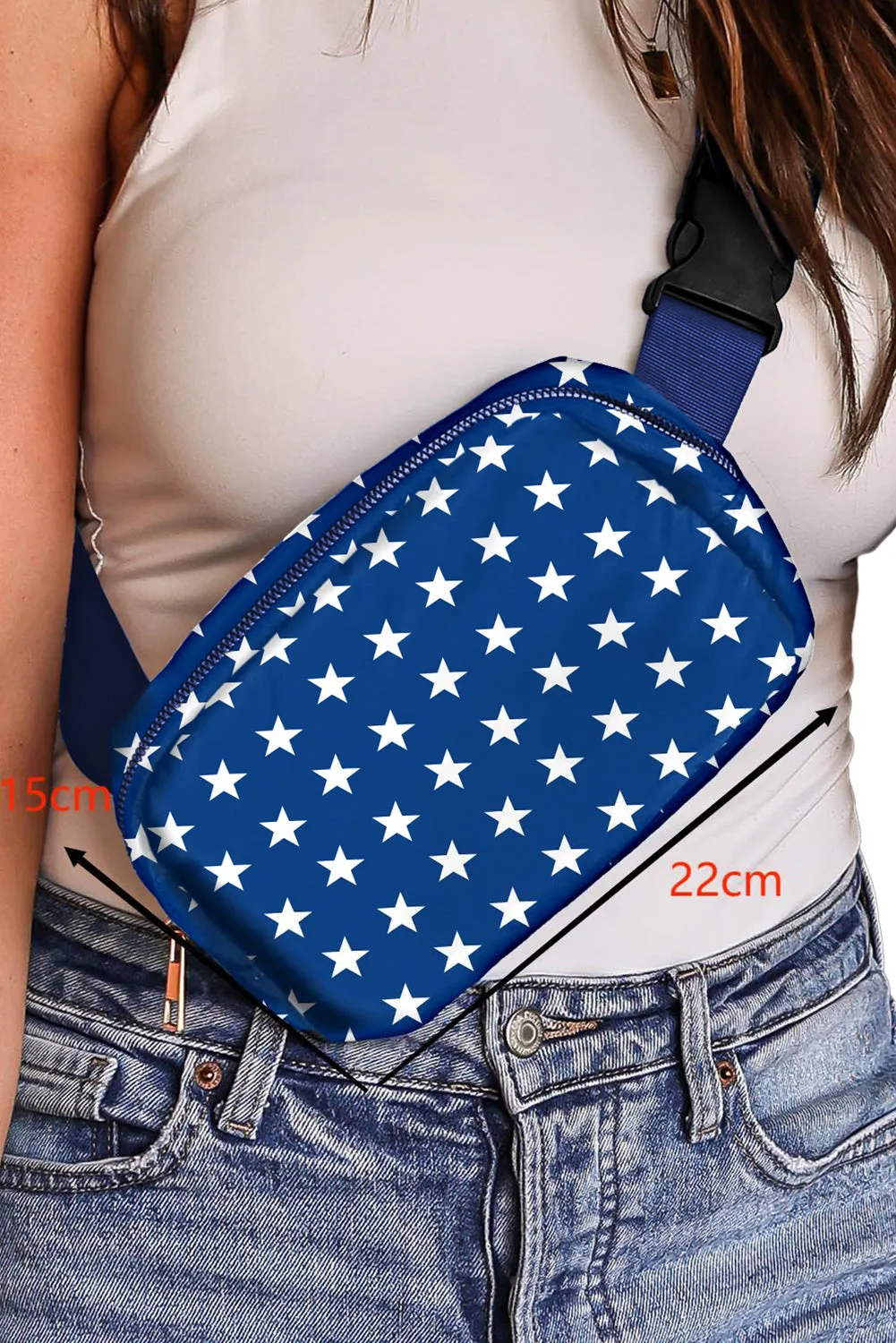 Independent Day Flag Star Printed Crossbody Bag