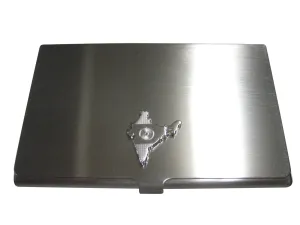 India Map Shape and Flag Design Business Card Holder