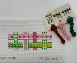 INSPLW-04 - Planet Earth Ladies Credit Card Holder Insert – Woven Ribbons – pinks & greens