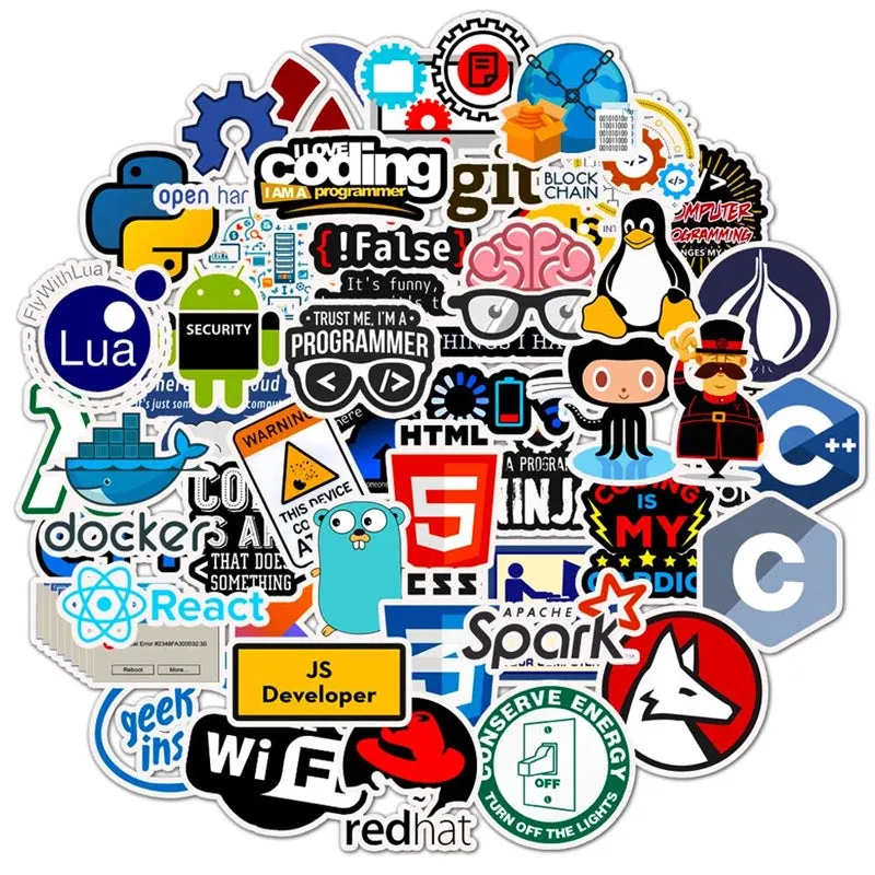 Internet Programmer Sticker Pack (50 Pcs)